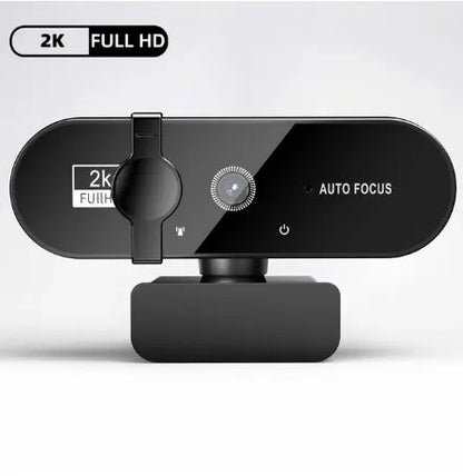 4K & 1080P Mini Webcam | 2K Full HD USB Camera with Microphone, Auto Focus for PC & Laptop
