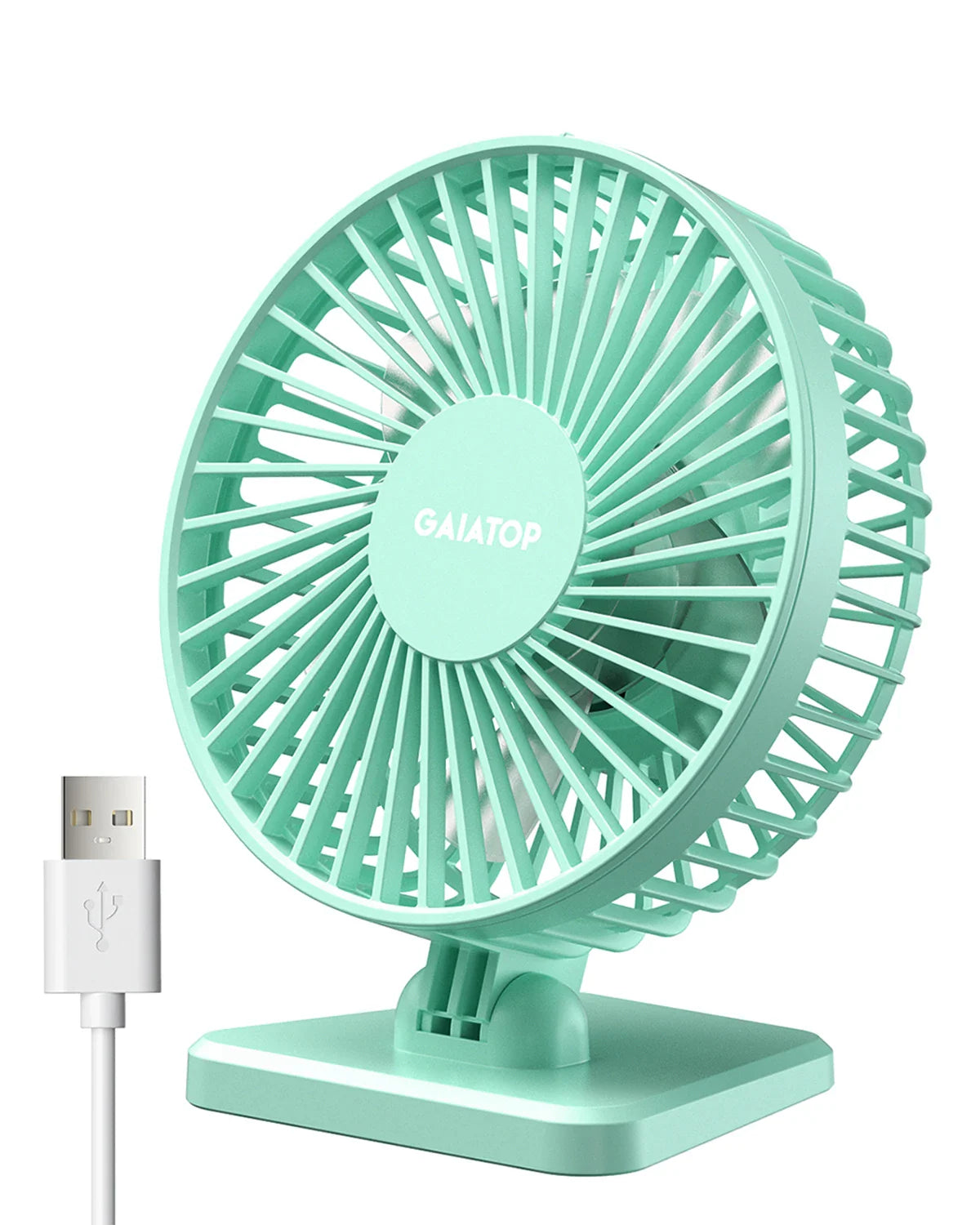 GAIATOP Mini USB Desktop Fan – Portable Quiet Cooling Fan with 3-Speed Adjustment for Home and Office Use