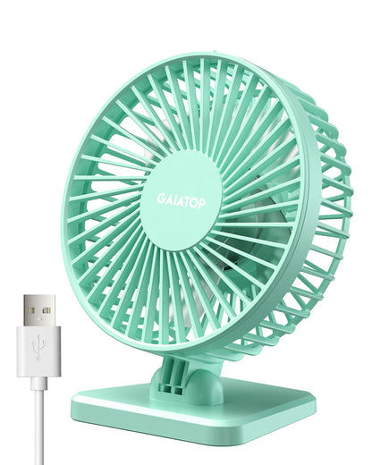 GAIATOP Mini USB Desktop Fan – Portable Quiet Cooling Fan with 3-Speed Adjustment for Home and Office Use