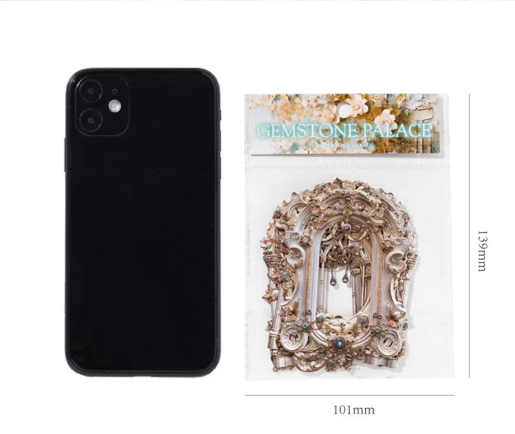 10 Pcs 3D Hollow Frame Card Paper for DIY Scrapbooking, Handmade Diary & Junk Journal Accessories