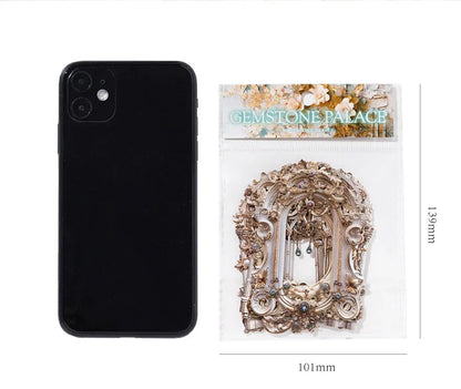 10 Pcs 3D Hollow Frame Card Paper for DIY Scrapbooking, Handmade Diary & Junk Journal Accessories