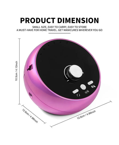 Professional 45000RPM Electric Nail Drill Machine – Manicure Sander for Gel & Cuticle Removal, White/Pink/Purple