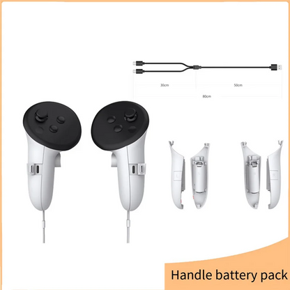 B04C Charging Base for Meta Quest 3/3S VR Headset – Handle Contact Seat with LED Light Bar