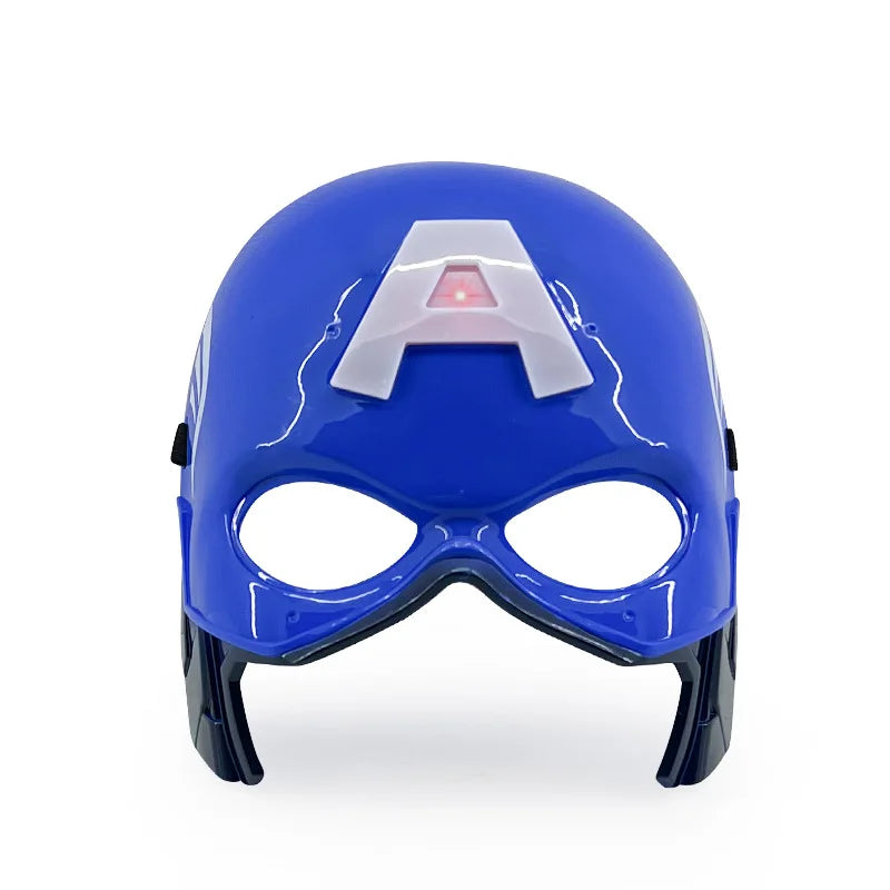 Disney Anime Spider-Man LED Light Mask – Cool Cartoon Iron Man & Captain America Costume Prop for Kids Party Gift
