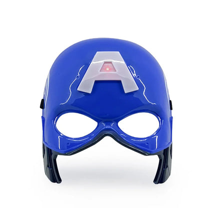 Disney Anime Spider-Man LED Light Mask – Cool Cartoon Iron Man & Captain America Costume Prop for Kids Party Gift