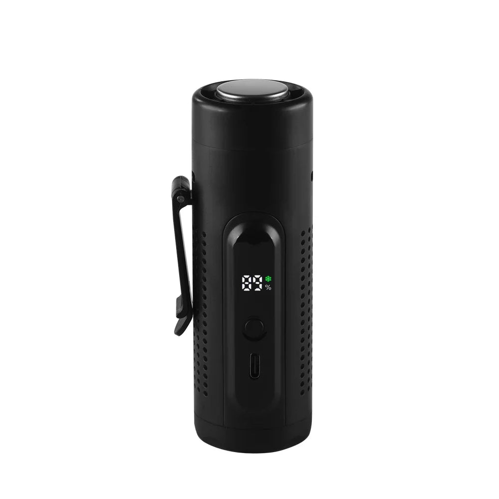Mini Portable USB Rechargeable Neck & Waist Clip Fan – Handheld Turbo Cooling Fan with Cold Compress for Outdoor Travel & Summer Use