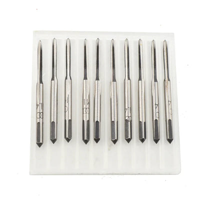 2pcs M1-M1.6 Mini Thread Tap Drill — Straight Flute Metric Screw Hole Tap for Eyeglasses Repair