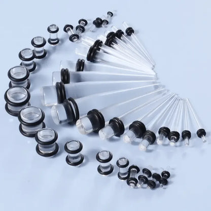 8PCS Acrylic Ear Piercing Kit — Spiral Tapers, Tunnels & Septum Horns for Men & Women Body Jewelry