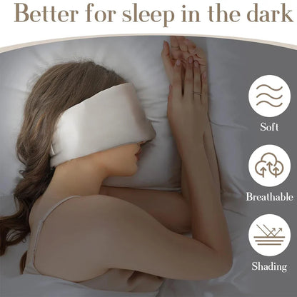 100% Mulberry Silk Sleeping Mask – Soft Padded Eyepatch for Light Blocking, Travel Sleeping Aid Sleep Patch (Slaapmasker)