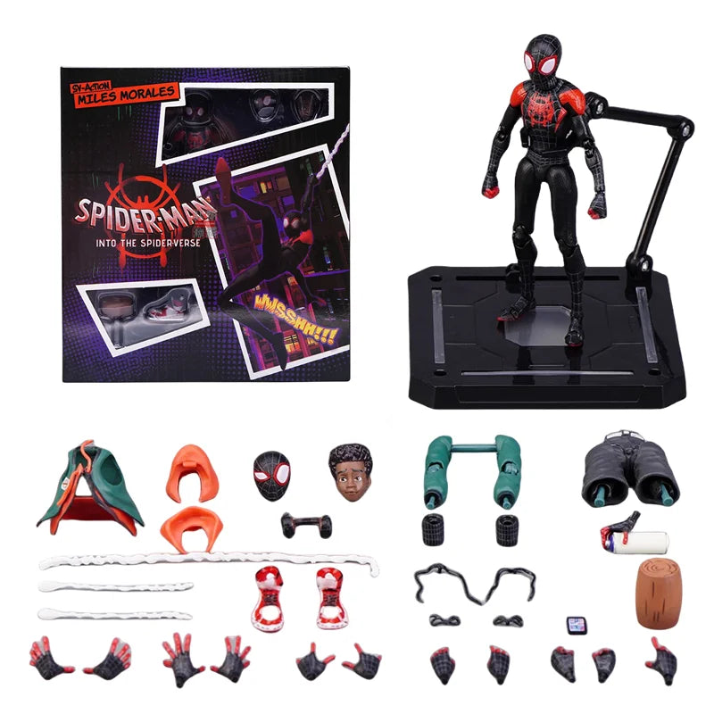 Miles Morales Spider-Man Action Figure — Into the Spider-Verse Collectible Toy for Kids Gift