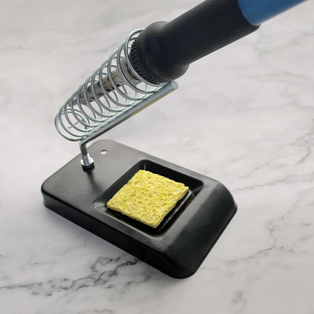 Portable Soldering Iron Stand Holder: Soldering Tin Stand with Welding Cleaning Sponge - Electric Soldering Iron Accessories