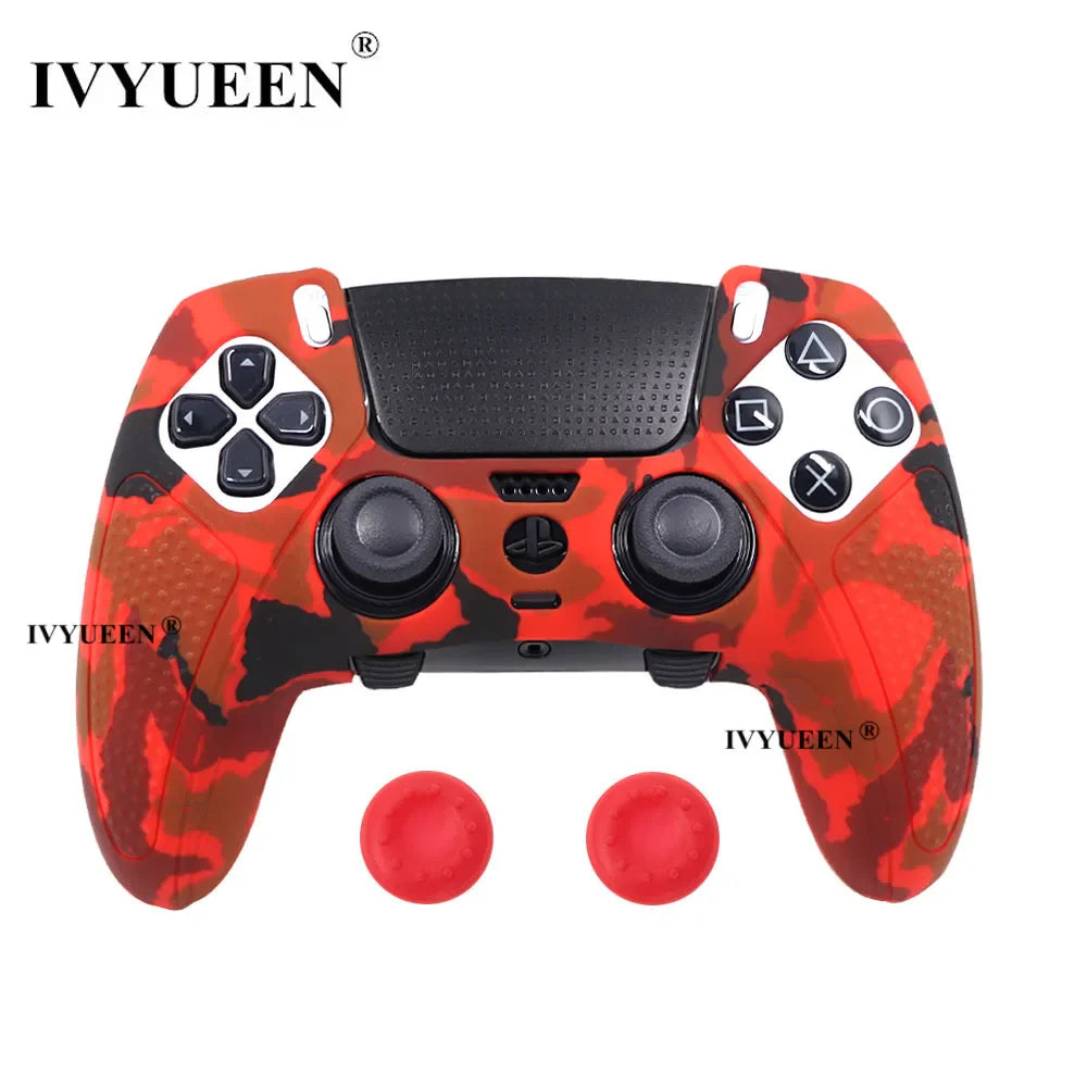 IVYUEEN Water Transfer Printing Silicone Protective Skin for PS5 DualSense Edge Controller