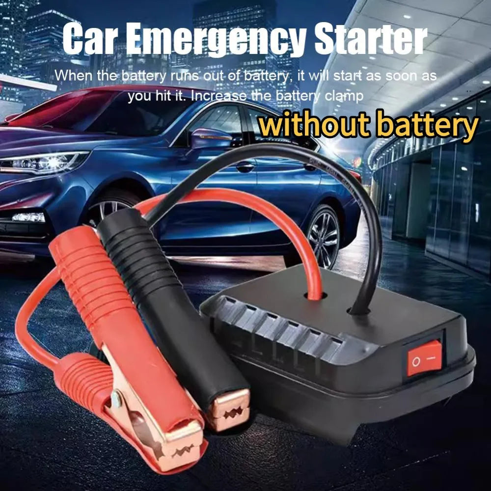 Car Lithium Battery Converter Charger Clip – Jump Starter Booster Cable Adapter for Makita Tools, Emergency Auto Igniter & DIY Power Use