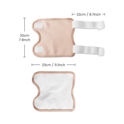 Reusable Castor Oil Pack Wrap - Organic Cotton with Adjustable Elastic Strap, Castor Oil Compress for Body Care