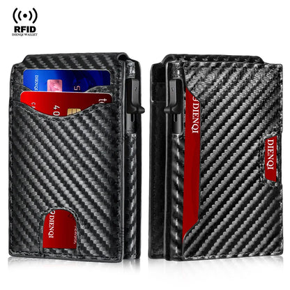 Carbon Fiber RFID Men’s Wallet — Slim Anti-Theft Credit Card Holder