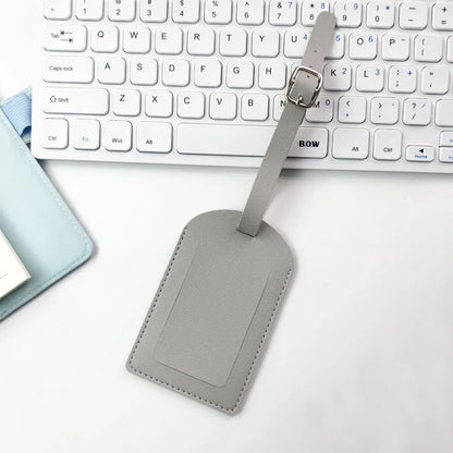 Custom Initial Luggage Tag – Personalized Name & Letter Tags for Men & Women, PU Travel Suitcase Label, Engraved Logo Airplane Accessories