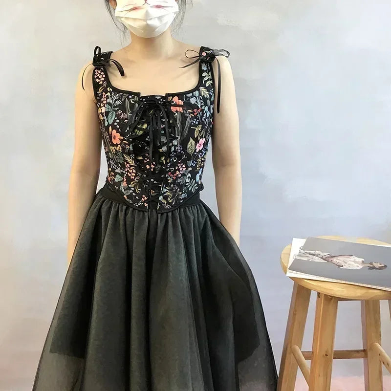 Sexy Lolita Underbust Corset – Slimming Bandage Bustier Top for Women Lingerie & Elegant Streetwear