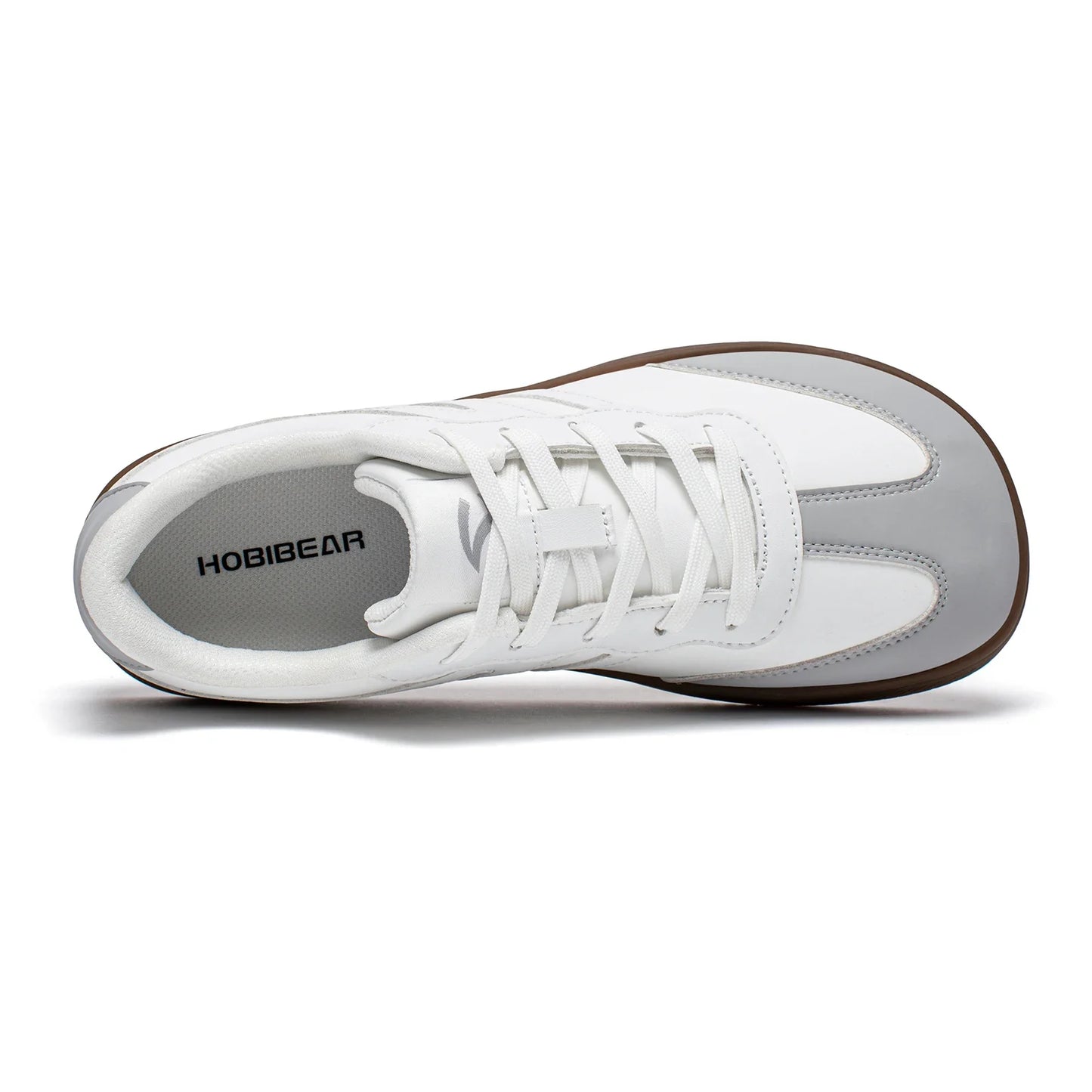 HOBIBEAR Unisex Wide Toe Sneakers – Retro Casual Lace-Up Leather Shoes for Men & Women