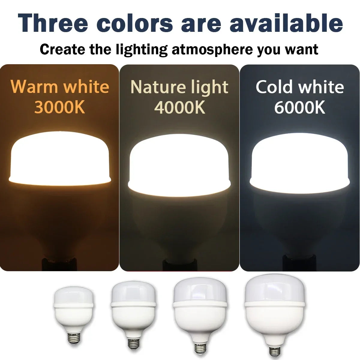 1-5PCS 50W Super Bright LED Bulb – 5000LM E27 Lamp for Home & Living Room, AC 110V/220V