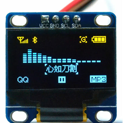 0.96 Inch OLED Display Module | SSD1306 I2C IIC SPI Serial 128x64 LCD for Arduino with Soldered Pin Headers