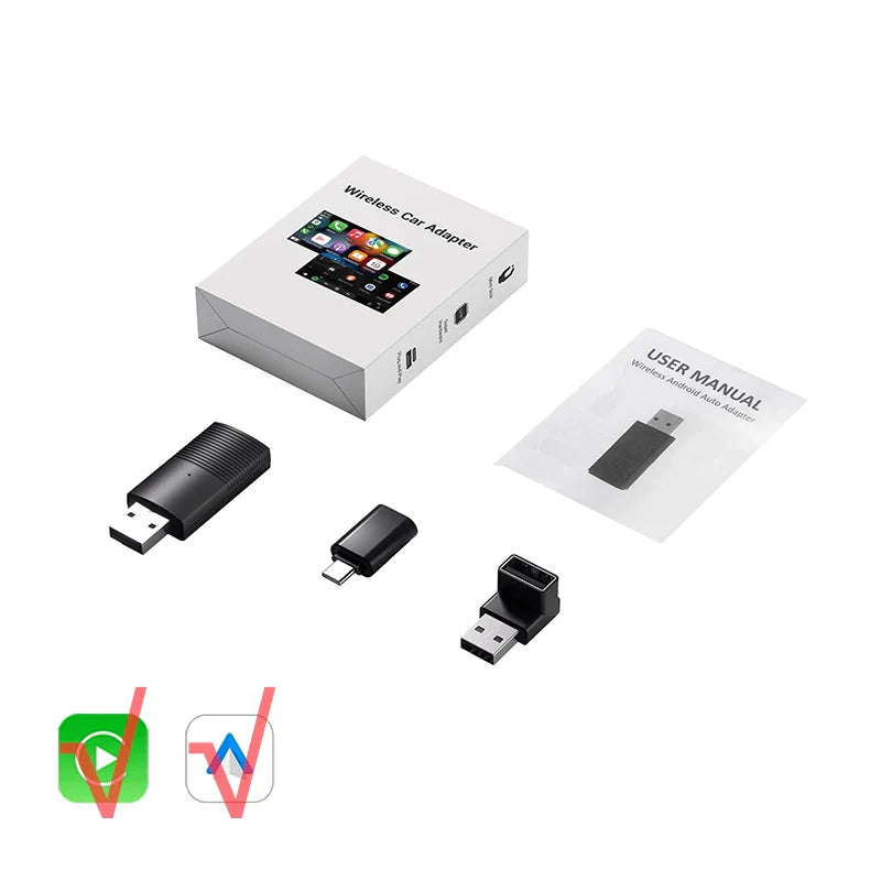 OTTOCAST Car TV Mate Adapter — Wired to Wireless CarPlay & Android Auto, HDMI Multimedia Video Converter for TV Sticks, Game Box, Phone