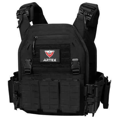 New 6094 Combat Vest – Quick Detachable Light Laser Cut Tactical Gear, Black Airsoft Carrier for Combat Equipment