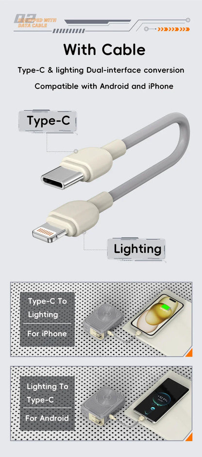 20000mAh Magnetic Wireless Power Bank – 10000mAh Portable Fast Charging Stand with USB Cable for iPhone, Samsung, Xiaomi