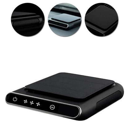 Solar Car Air Purifier - 1200mAh USB Rechargeable Wireless Air Ionizer & Freshener