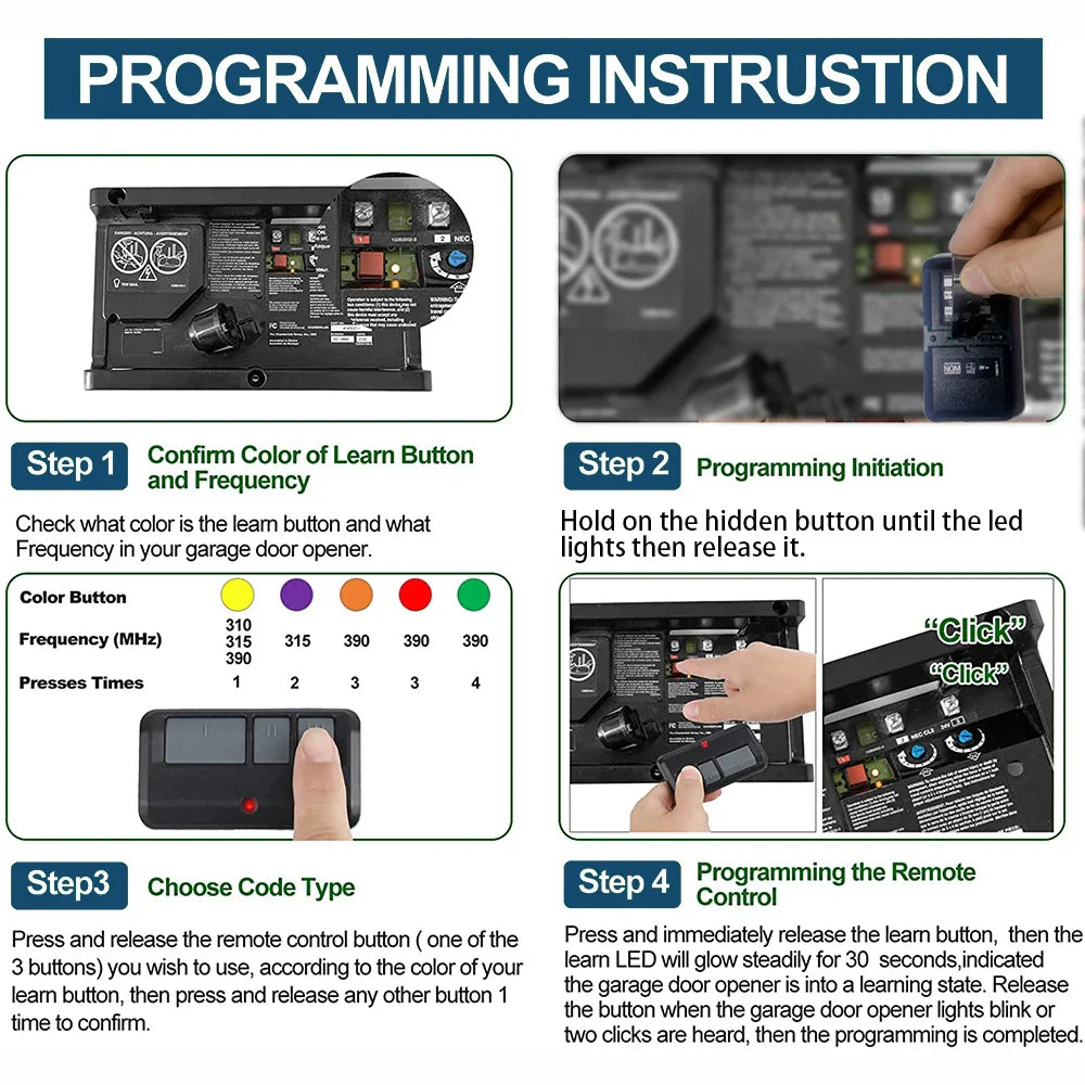890MAX Remote Control for Garage Door Opener – Compatible with 371LM, 971LM, 81LM, 893MAX Transmitter