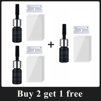 Car Glass Repair Kit – Windshield Crack & Scratch Removal Set for Cars, Trucks & Motorcycles Window Restoration Tool Kit