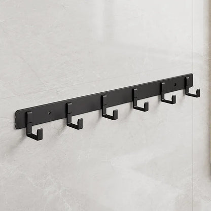 Maximize Your Space: Space Aluminum Black Hook - Multipurpose Towel, Clothes, or Storage Hook - Ideal for Bathroom, Living Room, or Door Back - Simplistic Design to Save Space
