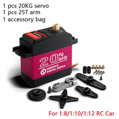 Waterproof High-Speed Digital Servo – 20kg-40kg Metal Gear RC Servo for 1/8 & 1/10 Scale Baja Cars
