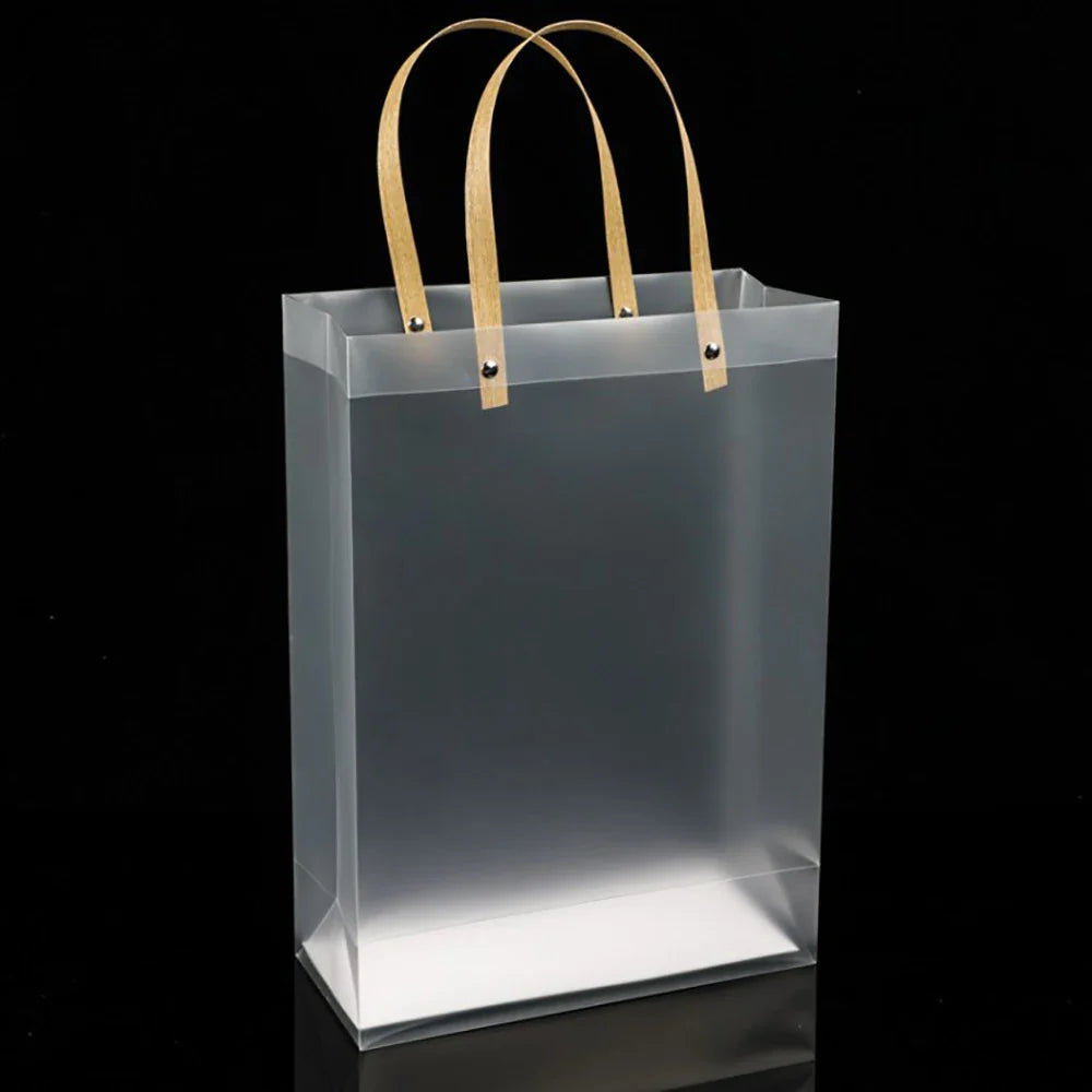 10PCS Frosted Tote Bag: PVC Waterproof Transparent Eco-friendly Candy Bag - Perfect Companion Gift for Any Occasion