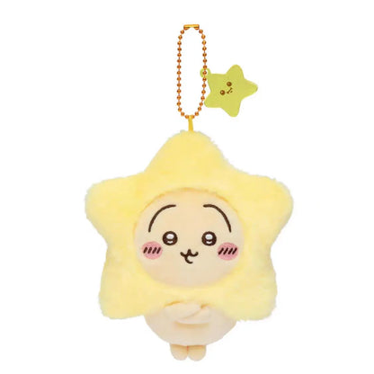 Chiikawa Star Wish Plush Keychain — Cute Usagi Hachiware Flying Squirrel with Star Pendant Stuffed Toy Gift
