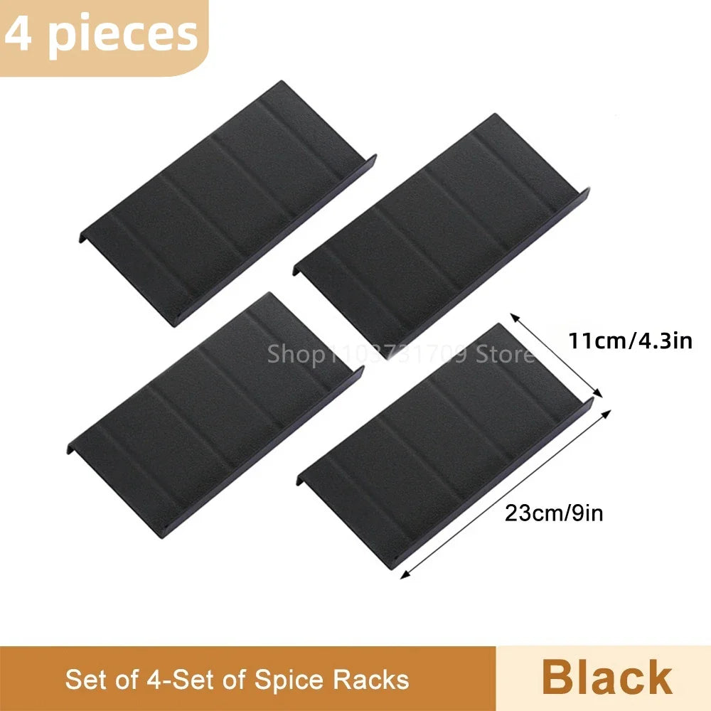 4-Layer Adjustable Kitchen Spice Rack – Drawer Organizer for Jars, Bottles & Pantry Storage