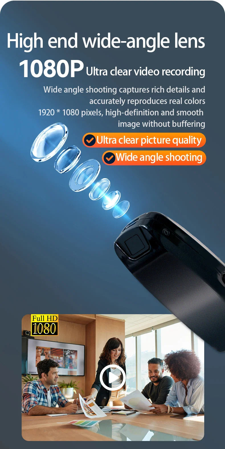 2025 New 1080P Portable Mini Camera – Compact Integrated Recording Device