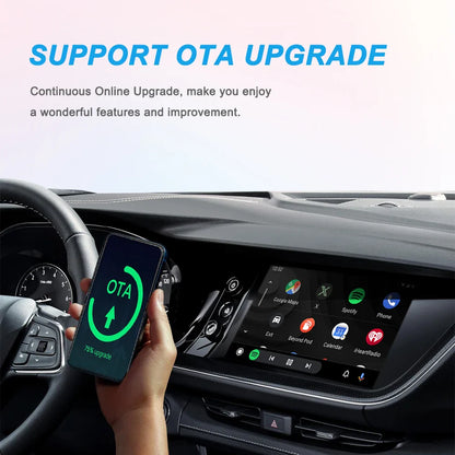 Wired to Wireless CarPlay & Android Auto Adapter – 2-in-1 Smart Box with Auto Connect for Mazda, Audi, Kia, Ford