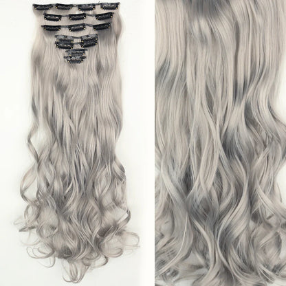 Women’s 7Pcs Hair Extensions with 16 Clips – Natural Black Straight Ombre Hairpiece