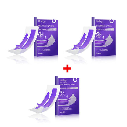 Purple Teeth Whitening Strips - Stain Removal, Plaque Cleaning & Brightening Dental Care Kit