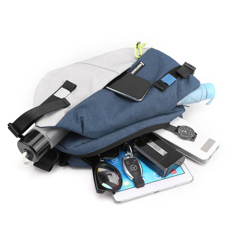 2024 High-Quality Nylon Panelled Waist Pack – Unisex Chest & Crossbody Bag for Outdoor Travel