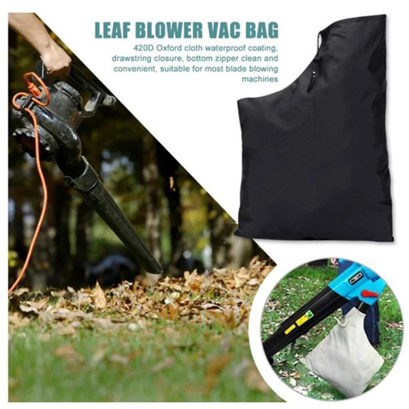 Universal Adjustable Leaf Blower Replacement Bag – Self-Unloading Leaf Collection Vacuum Storage Bag