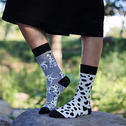 Unisex AB Tide Animal Cotton Socks – Colorful Cat, Dog, Koala, Cow Crew Socks for Men & Women, Four Seasons Gift