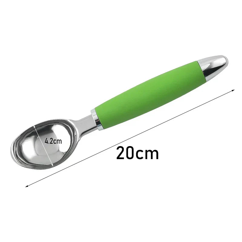 Multi-Style Stainless Steel Ice Cream Scoop Ball Digger – Ice Cube Mold & Kitchen Tool for Easy Release and Home Use