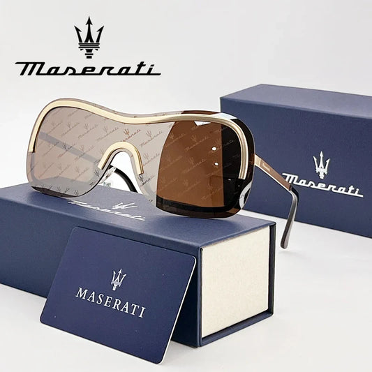 MASERATI Unisex Fashion Sunglasses – Unframed Metal Rim Stylish Designer Shades for Men & Women (Model 10785)