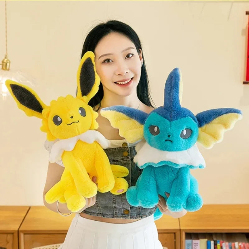 Vaporeon & Jolteon Large Plush Toys – Cute Pokémon Stuffed Doll, Plushie Pillow Gift for Kids