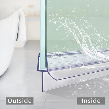 Shower Door Bottom Seal Strip – 4-6mm Frameless Glass Bathroom Door Sweep 50cm 2pcs