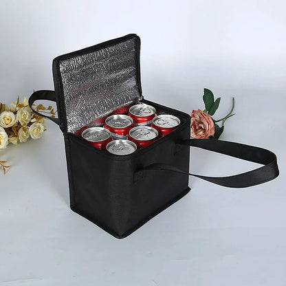 Portable Insulated Lunch Cooler Bag – Folding Thermal Food & Drink Carrier for Picnic and Beer Delivery