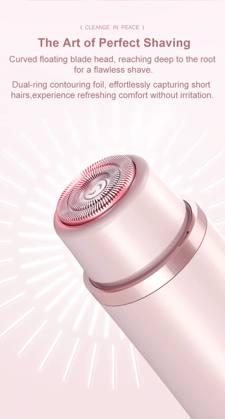 Electric Razor for Women – Painless Facial Epilator & Body Hair Trimmer for Mustache, Legs, Bikini, and More
