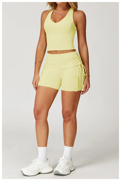 Women’s 2-Piece Tracksuit Yoga Set – High Waist Leggings & Sports Bra for Gym, Fitness & Athletic Wear