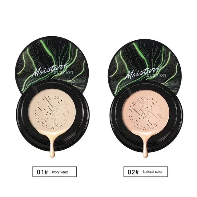 Mushroom Head Air Cushion CC Cream – Natural Moisturizing Foundation & Concealer for Oil-Control & Whitening – BB Cream Makeup Cosmetics